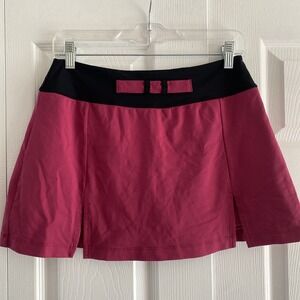 Jerdog Bow Accent Athletic Skort Womens Size M Pink Black Tennis Golf Skirt Y2K